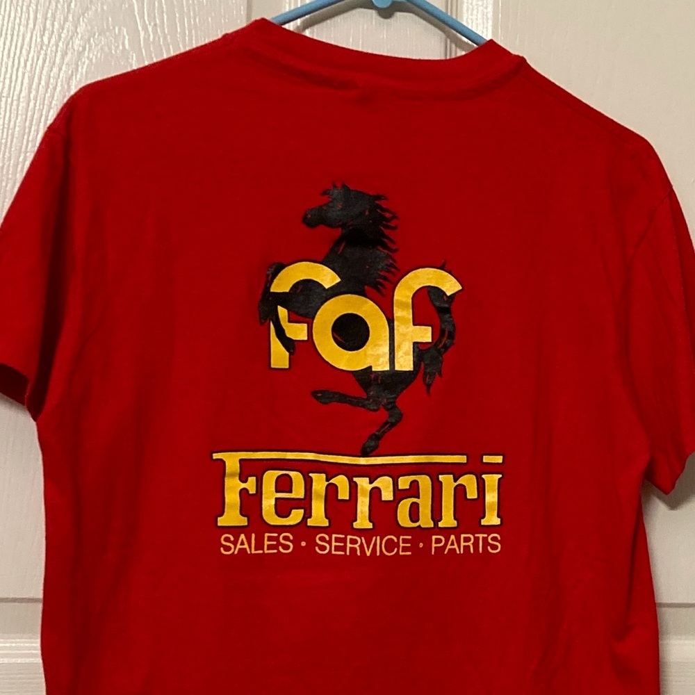 Vintage 80s Ferrari FAF Sales Service Parts Single Stitch Hanes Tee